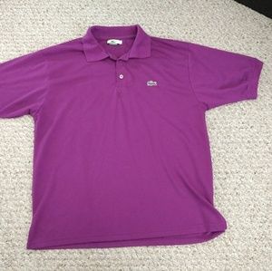 Purple Lacoste polo shirt